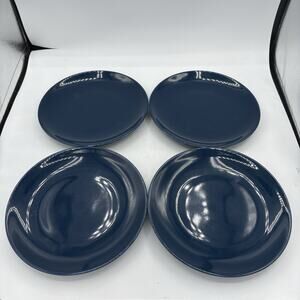 Ikea Salad‎ Plates 8.25" 15199 Fargrik Royal Blue Luncheon Lot Set of 4